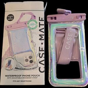 case-mate Iridescent Pink Waterproof Phone Pouch with Pink Strap